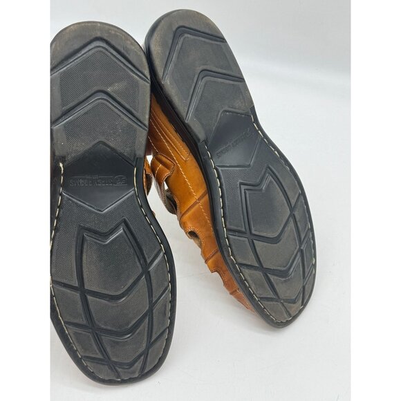 Stacy Adams Men's Light Weight Leather Sandals Summer Size 12M Brown Casual - Picture 11 of 12